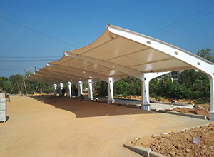 忻州<font color='red'>膜結(jié)構(gòu)車棚</font>【忻州水務(wù)集團等】施工案例